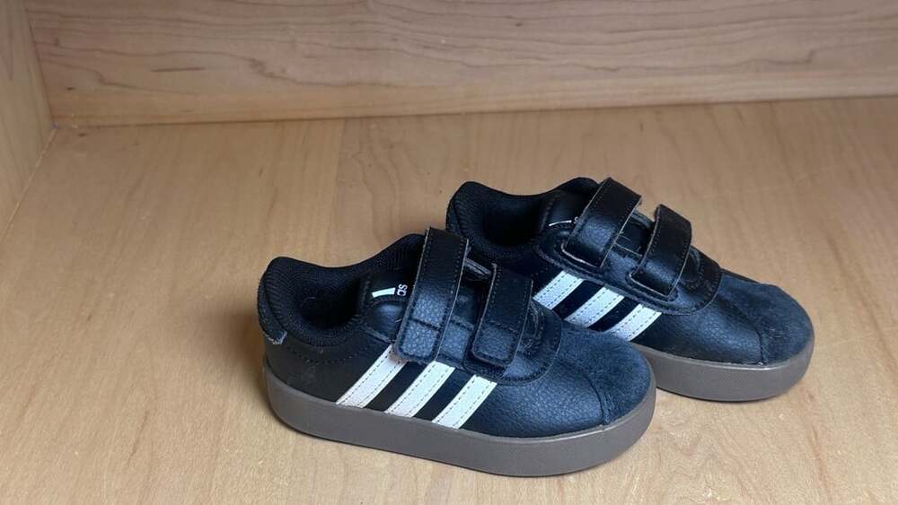 Adidas VL Court 3.0 CF I Toddler Black White Sneakers